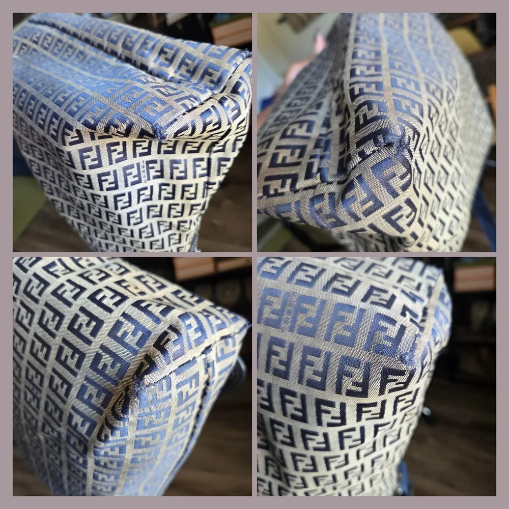 Fendi Monogram Navy Men's Messenger Bag